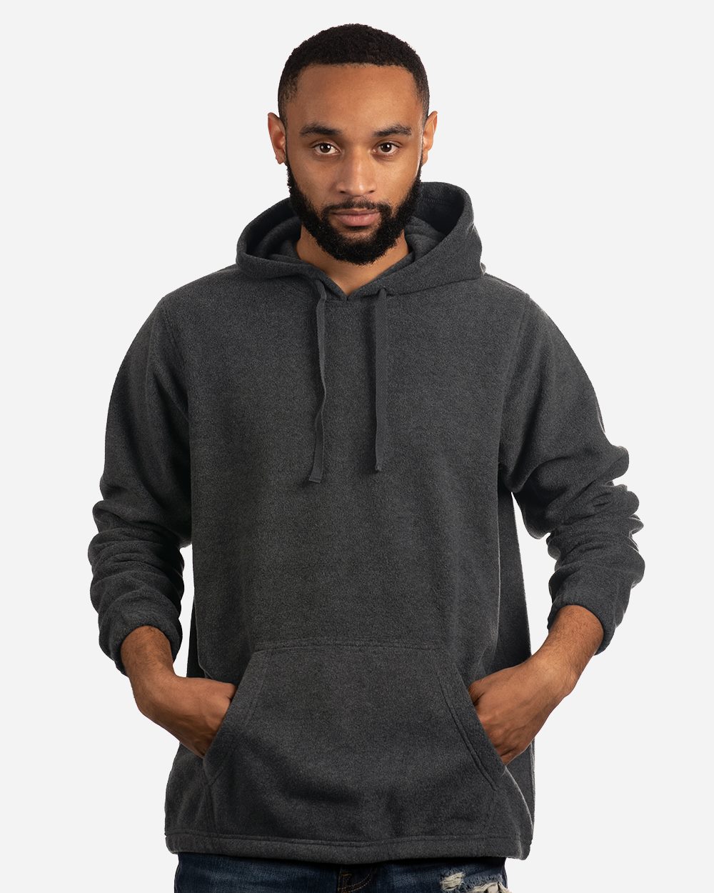 Men's Polar Fleece Hooded Pullover - 3500