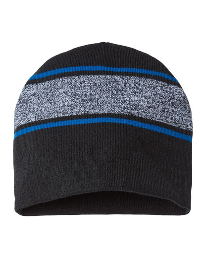 USA-Made Variegated Striped Beanie - RKV9