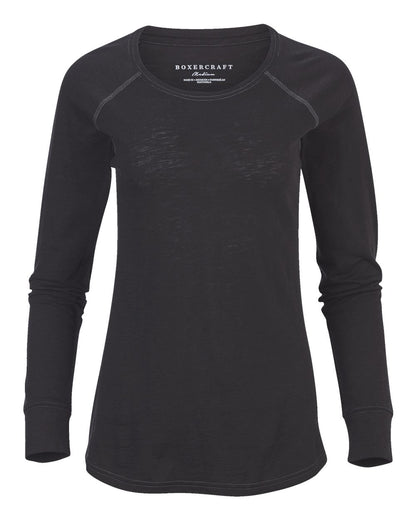 Women's Solid Preppy Patch Long Sleeve T-Shirt - BW3166