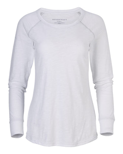 Women's Solid Preppy Patch Long Sleeve T-Shirt - BW3166