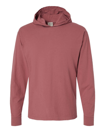 Unisex Garment-Dyed Jersey Hooded Long Sleeve T-Shirt - GDH280