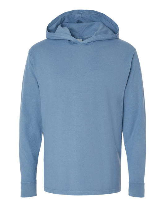 Unisex Garment-Dyed Jersey Hooded Long Sleeve T-Shirt - GDH280