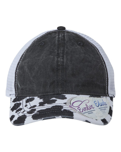 Women's Printed Bill with Mesh Back Cap - JANET