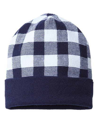 USA-Made Plaid Beanie - RKP12