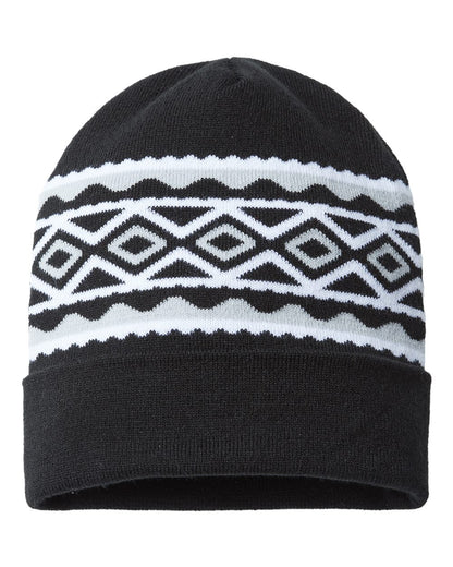 USA- Made Diamond Cuffed Beanie - RKD12