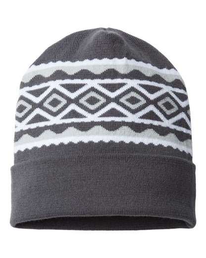 USA- Made Diamond Cuffed Beanie - RKD12