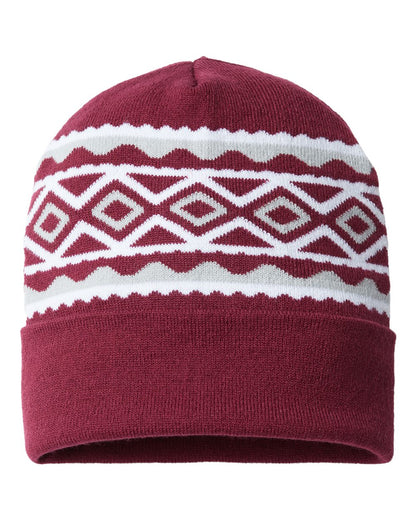 USA- Made Diamond Cuffed Beanie - RKD12