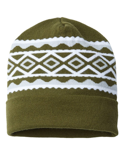 USA- Made Diamond Cuffed Beanie - RKD12