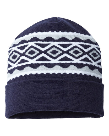 USA- Made Diamond Cuffed Beanie - RKD12