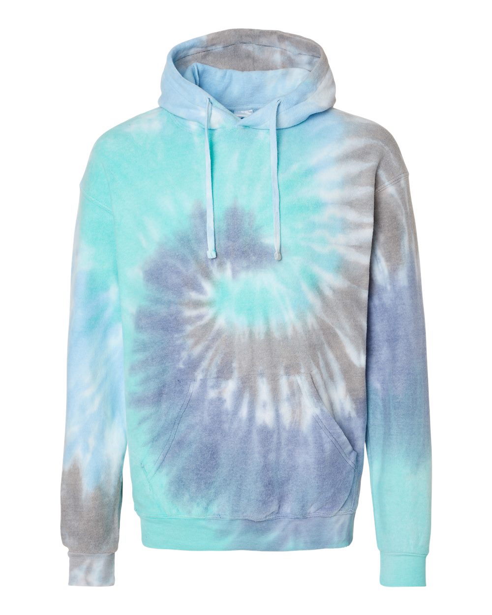 Unisex Tie-Dyed Cloud Inside-Out Fleece Hooded Sweatshirt - 8600
