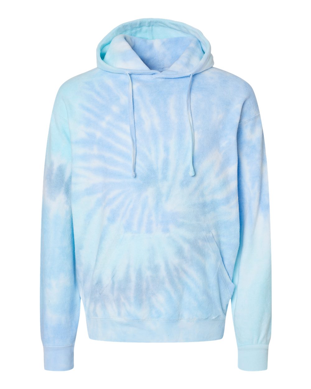 Unisex Tie-Dyed Cloud Inside-Out Fleece Hooded Sweatshirt - 8600