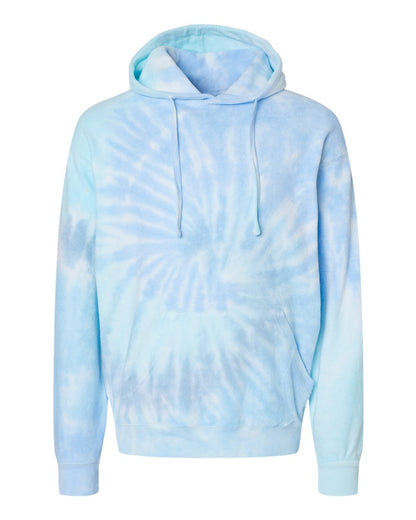 Unisex Tie-Dyed Cloud Inside-Out Fleece Hooded Sweatshirt - 8600