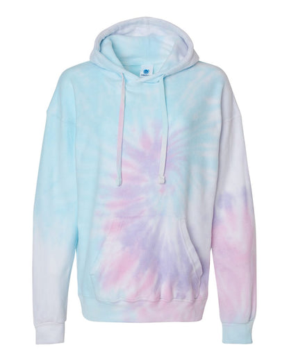 Unisex Tie-Dyed Cloud Inside-Out Fleece Hooded Sweatshirt - 8600