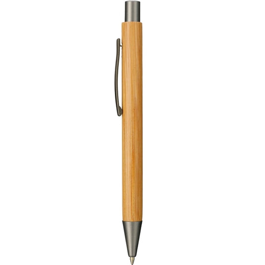 Front View of Natural Bamboo Quick-Dry Gel Ballpoint