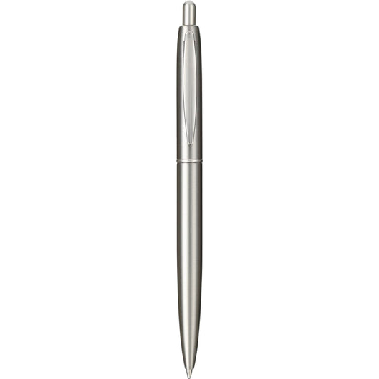 Right View of Silver Recycled Stainless Steel Ballpoint Pen