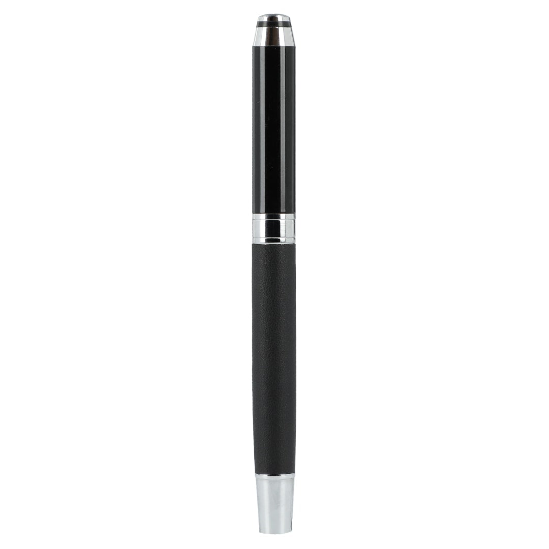Front View of Black Hyde Recycled Brass Gel Rollerball