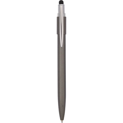Front View of Black Wellable™ Recycled Fidget Stylus Pen