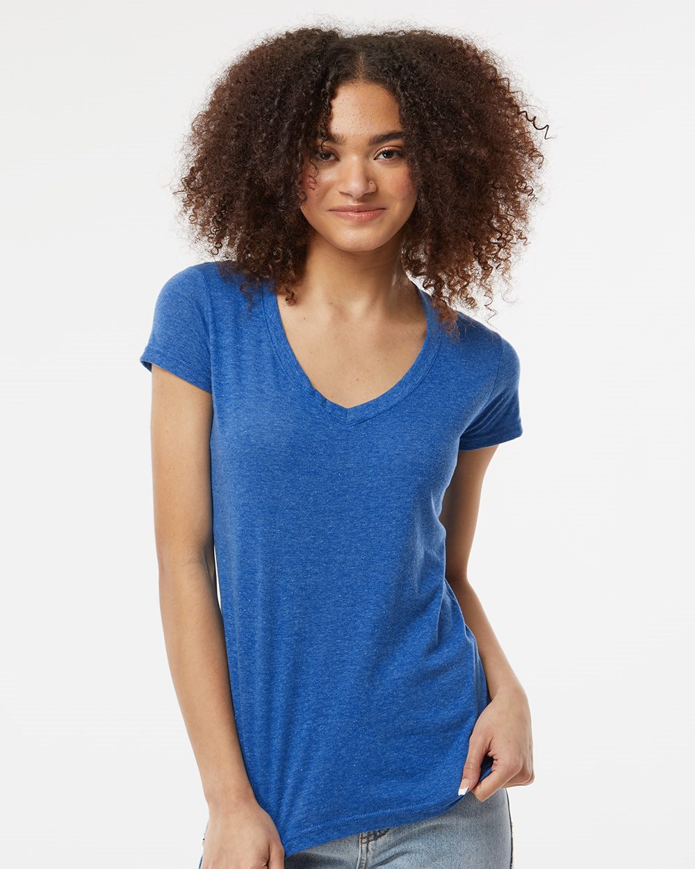Women's Poly-Rich V-Neck T-Shirt - 244