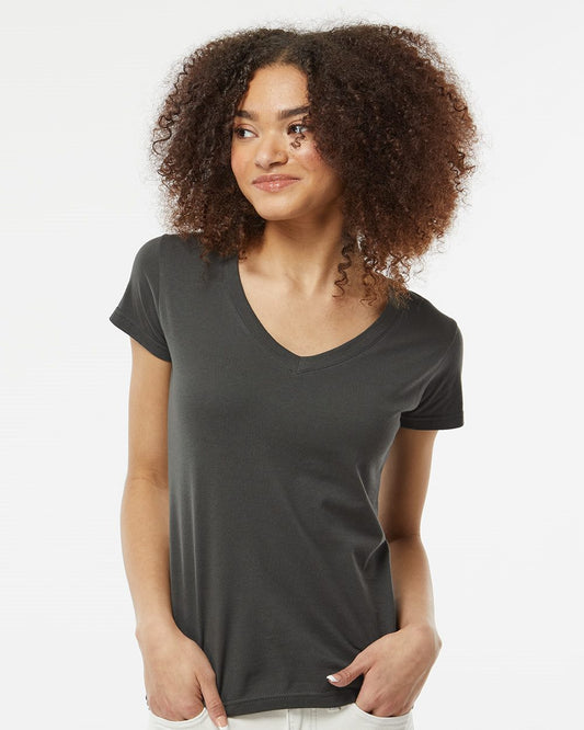 Women's Fine Jersey V-Neck T-Shirt - 214