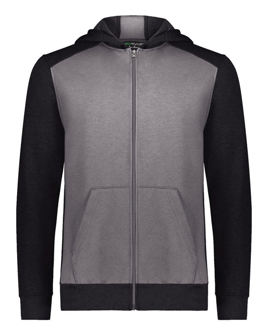 Youth Eco Revive™ Three-Season Triblend Fleece Full-Zip Hooded Sweatshirt - 6900
