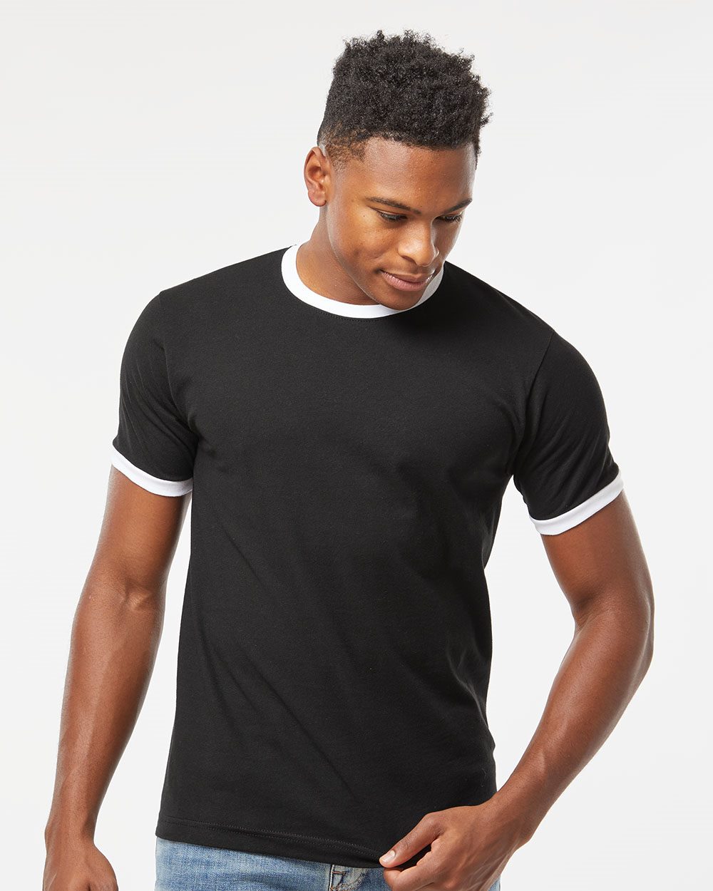 Unisex Fine Jersey Ringer T-Shirt - 246
