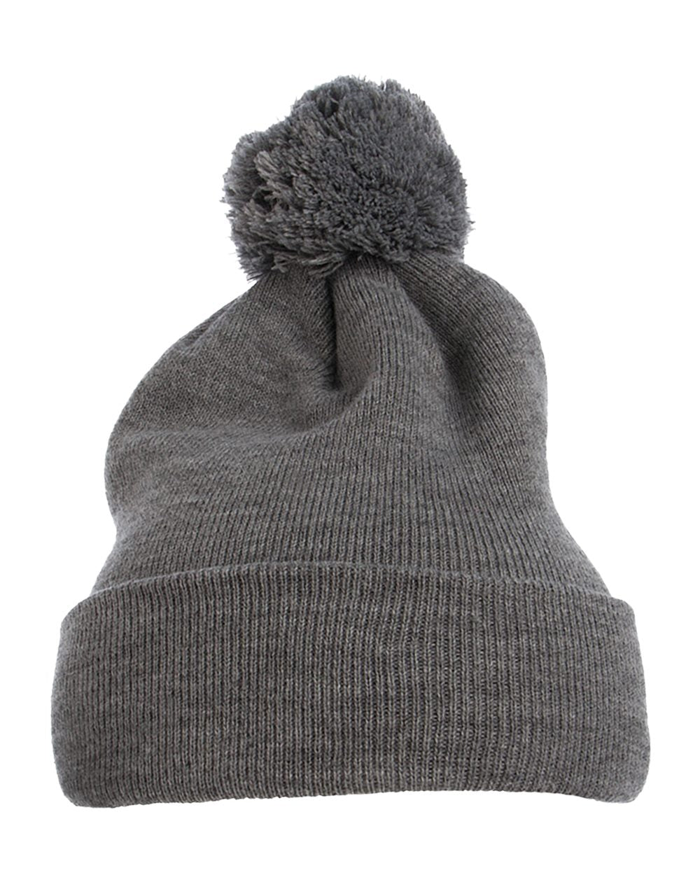Pom-Pom Cuffed Knit Beanie - 1501P