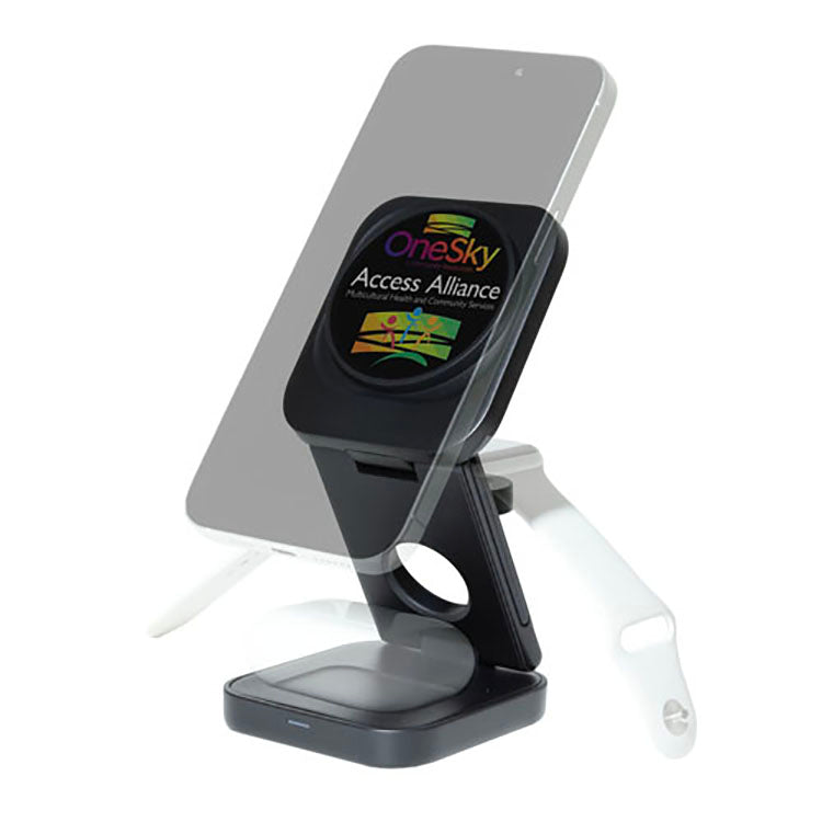 “AMPSTATION” 3-in-1 15W Wireless Charging Station