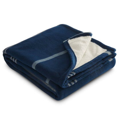Plaid Fleece Sherpa Blanket