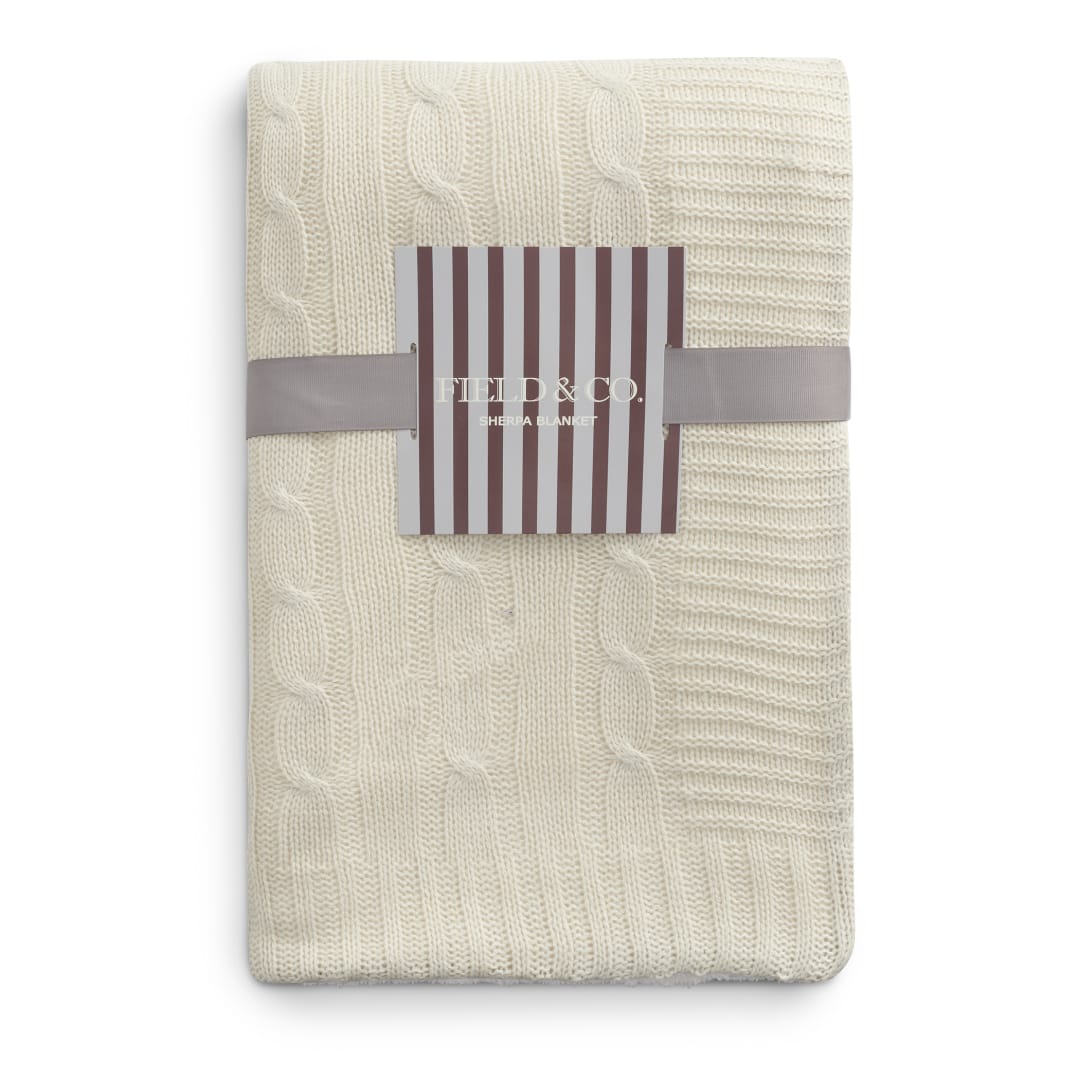 Field & Co.® Cable Knit Sherpa Blanket