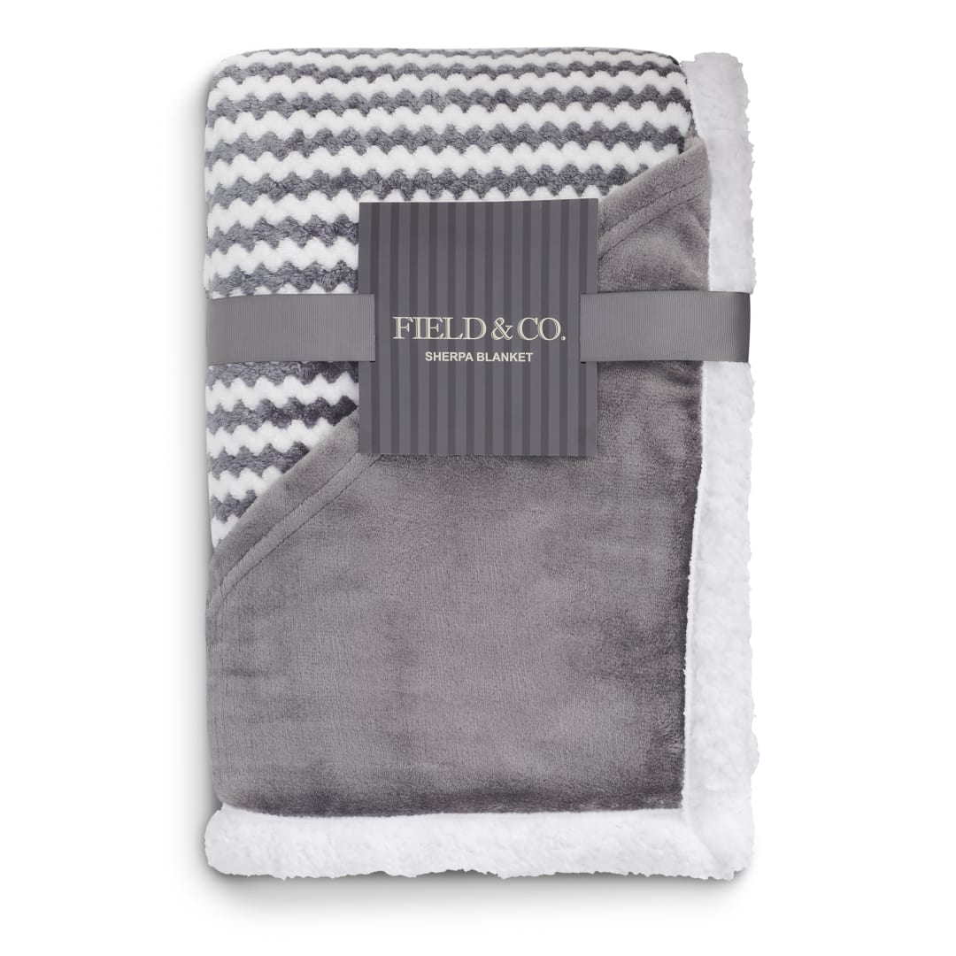 Field & Co.® Chevron Striped Sherpa Blanket