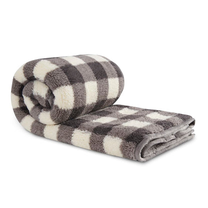 Field & Co.® Double Sided Plaid Sherpa Blanket