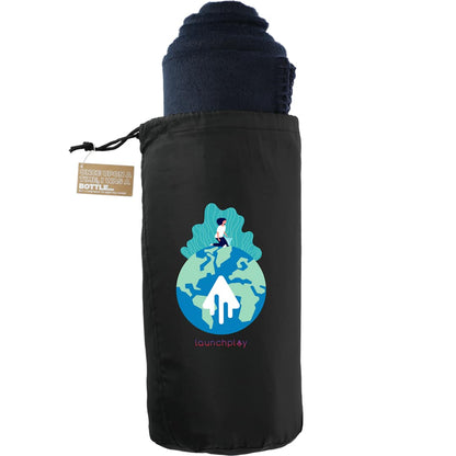 100% Recycled PET Fleece Blanket with RPET Pouch