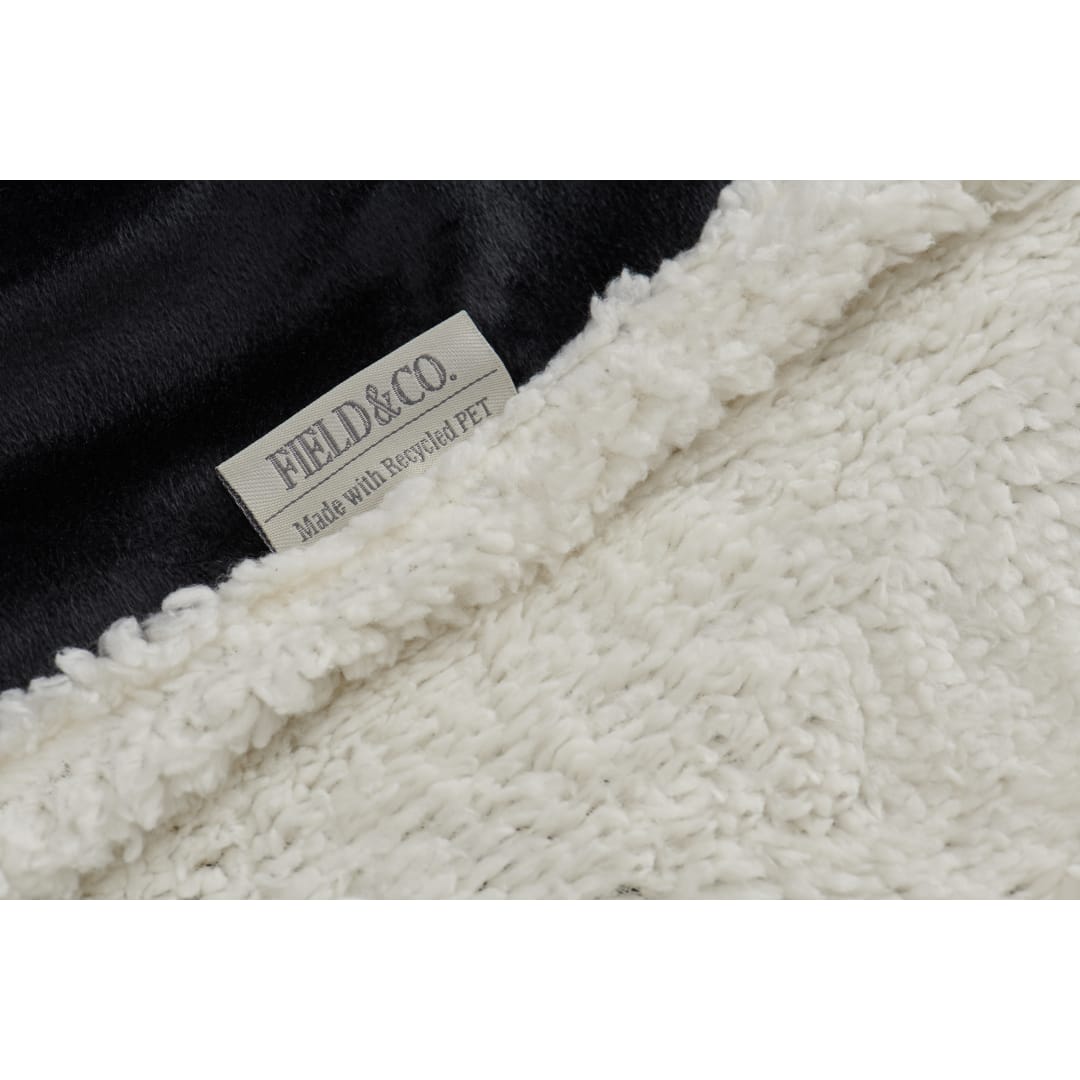 Front View of Black Field & Co. 100% Recycled PET Sherpa Blanket