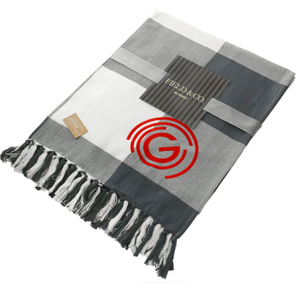Field & Co. 100% Organic Cotton Check Throw Blanke