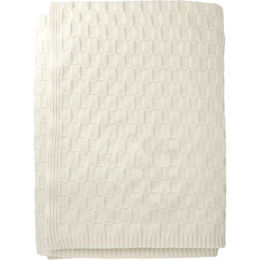 Natural Made*Here New York Basketweave Cotton Blanket