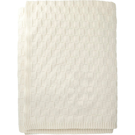 Natural Made*Here New York Basketweave Cotton Blanket