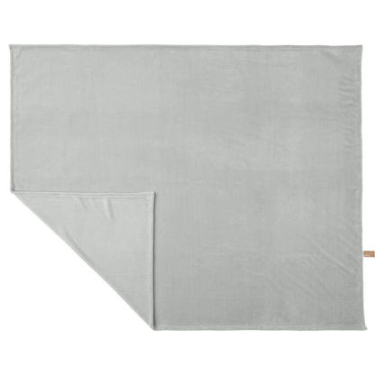 Front View of Gray Recycled PET Oversized Coral Fleece Blanket