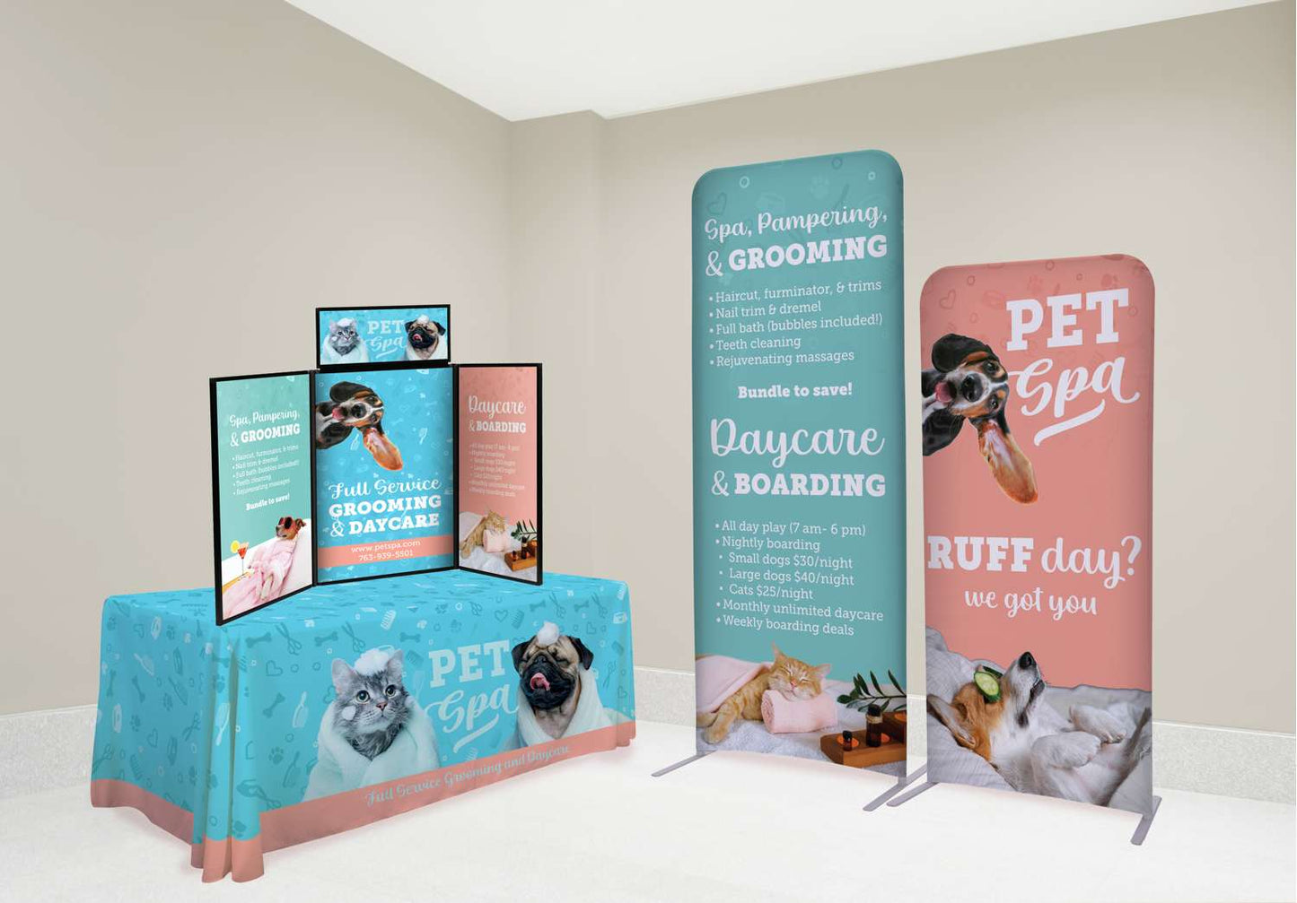 6' LazerLine 3-Sided Throw Full-Color Full-Bleed