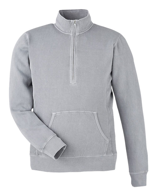 Unisex Pigment-Dyed Fleece Quarter-Zip Pullover - 8732