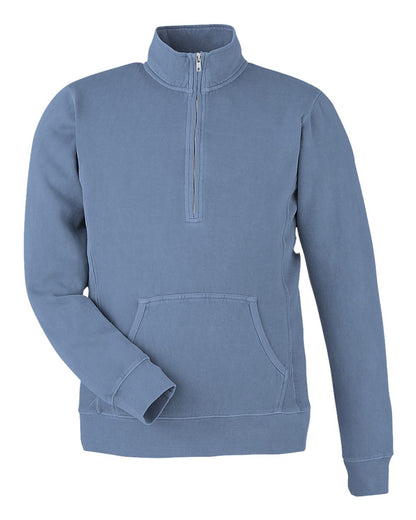 Unisex Pigment-Dyed Fleece Quarter-Zip Pullover - 8732