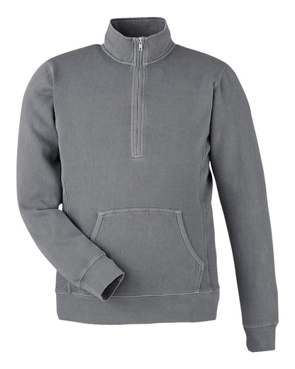 Unisex Pigment-Dyed Fleece Quarter-Zip Pullover - 8732