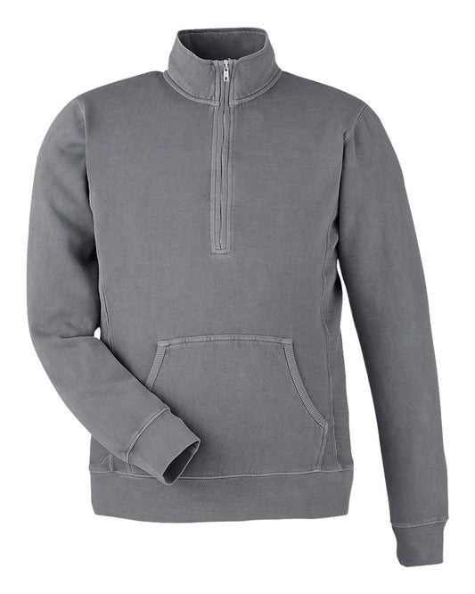 Unisex Pigment-Dyed Fleece Quarter-Zip Pullover - 8732