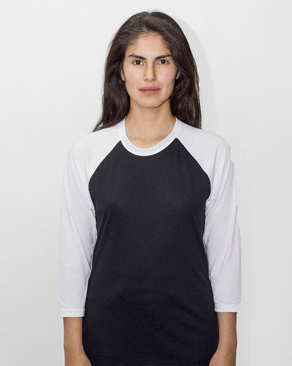 Unisex USA-Made Three-Quarter Sleeve Raglan Baseball T-Shirt - FF53