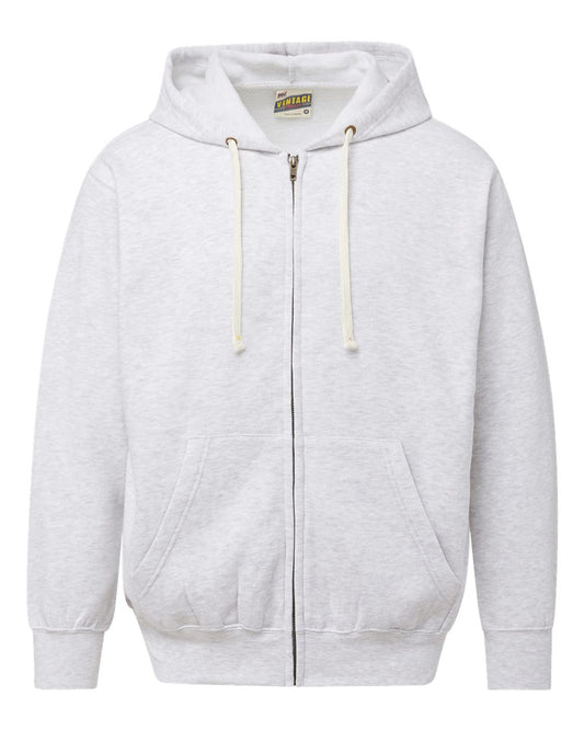Unisex Vintage Fleece Full-Zip Hooded Sweatshirt - 22132