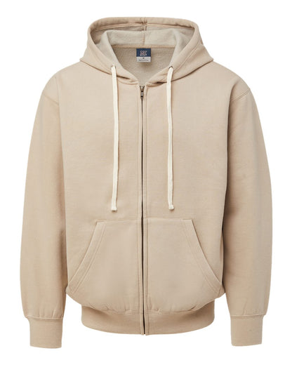 Unisex Vintage Fleece Full-Zip Hooded Sweatshirt - 22132