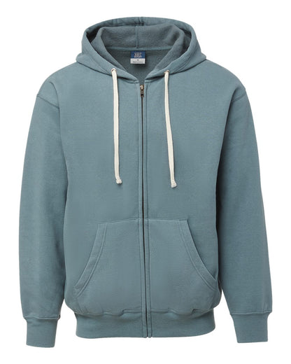 Unisex Vintage Fleece Full-Zip Hooded Sweatshirt - 22132