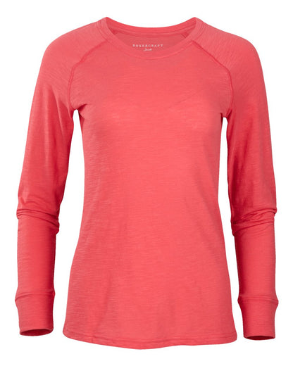 Women's Solid Preppy Patch Long Sleeve T-Shirt - BW3166