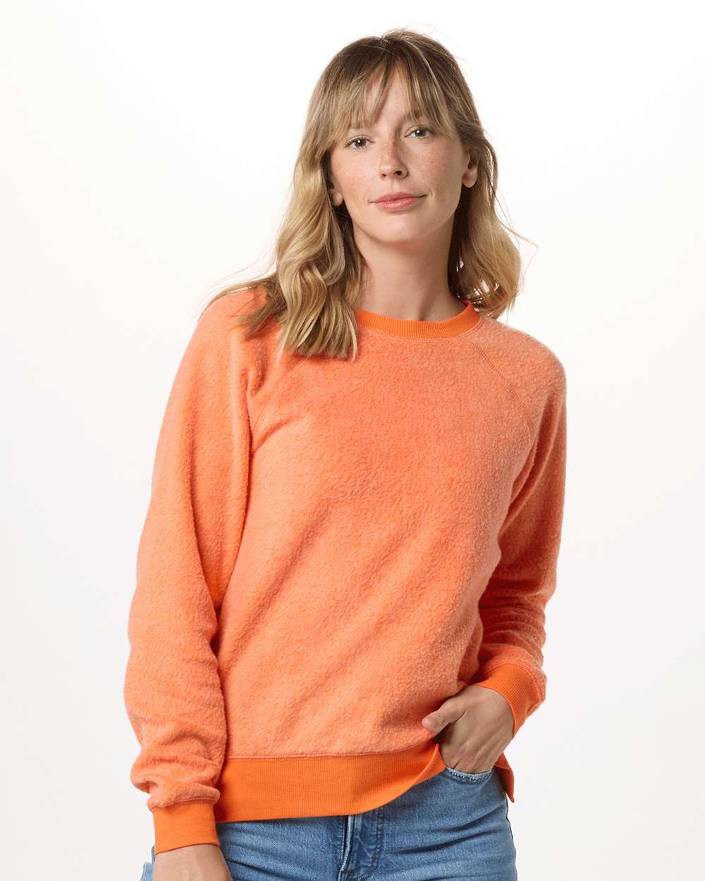 Women's Fleece Out Crewneck Pullover - K01