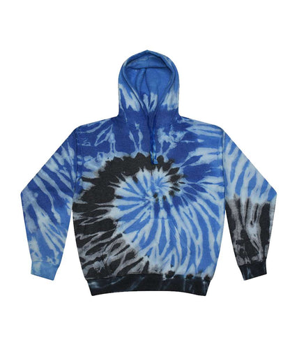 Unisex Tie-Dyed Cloud Inside-Out Fleece Hooded Sweatshirt - 8600