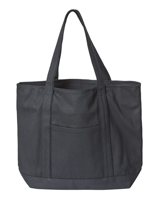XL Zippered Cotton Canvas Resort Tote - 8873